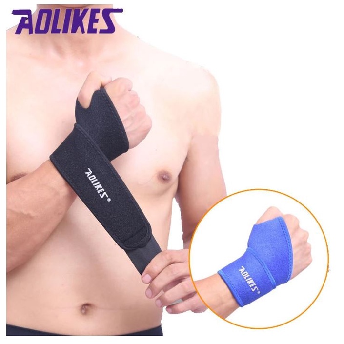 Băng quấn cổ tay thể thao Aolikes bảo vệ cổ tay, dây quấn cổ tay tập gym co giãn cao cấp