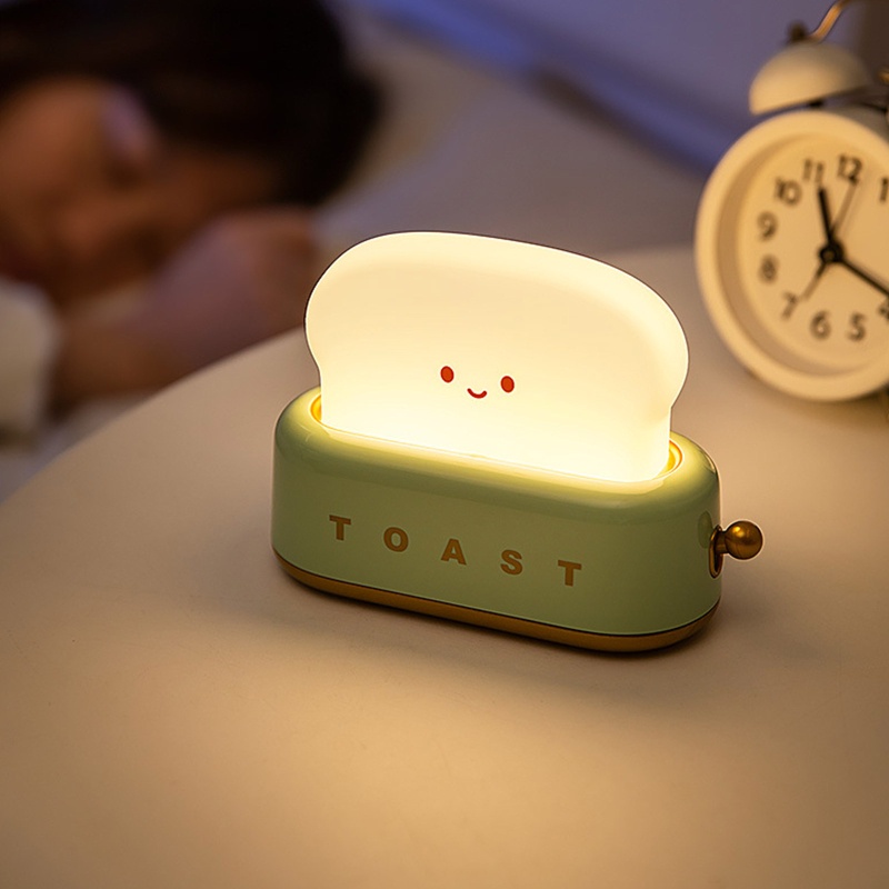 Đèn Ngủ LED Hình Bánh Mì Dễ Thương Có Hẹn Giờ
