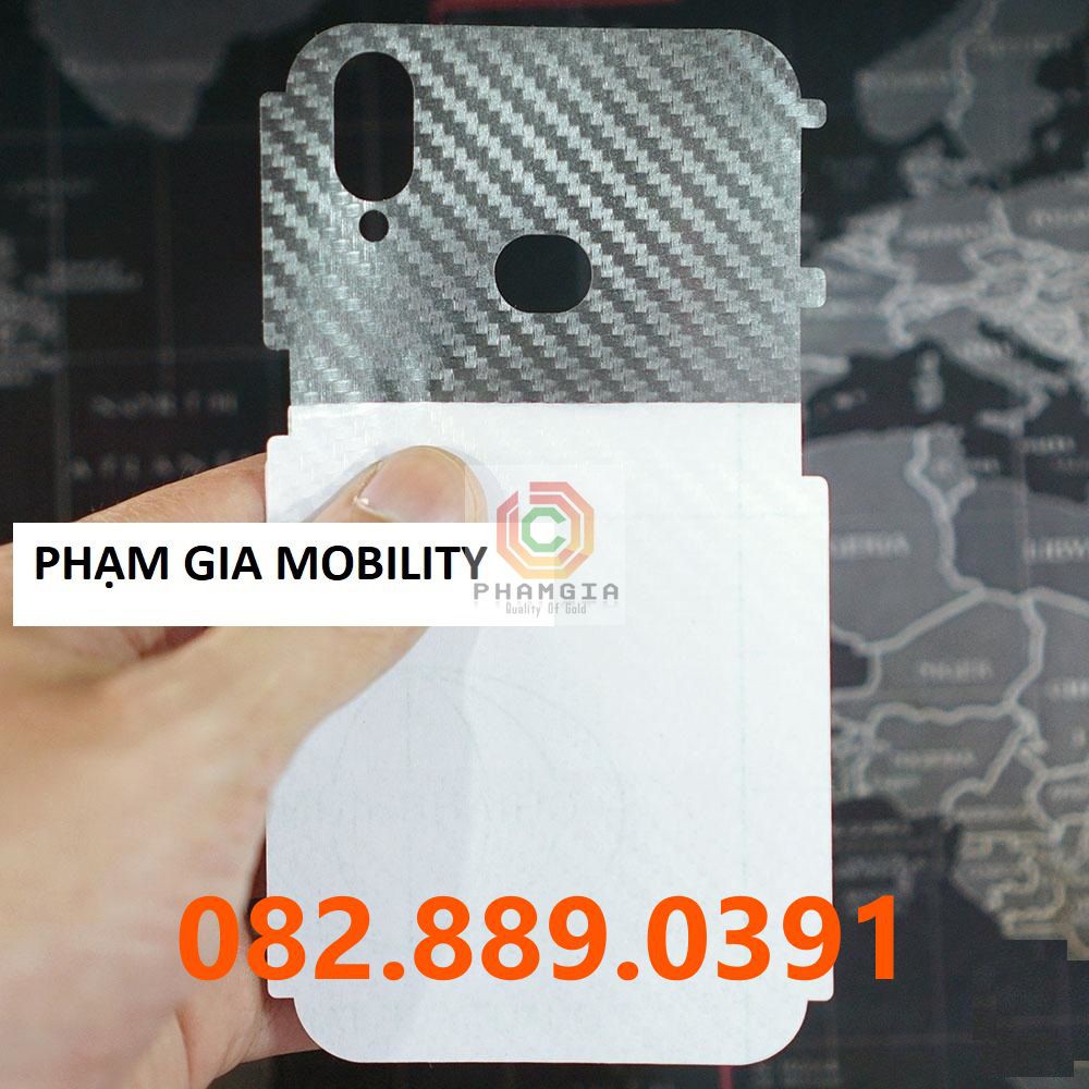 Miếng dán mặt lưng skin carbon Samsung Galaxy A10/ A10s