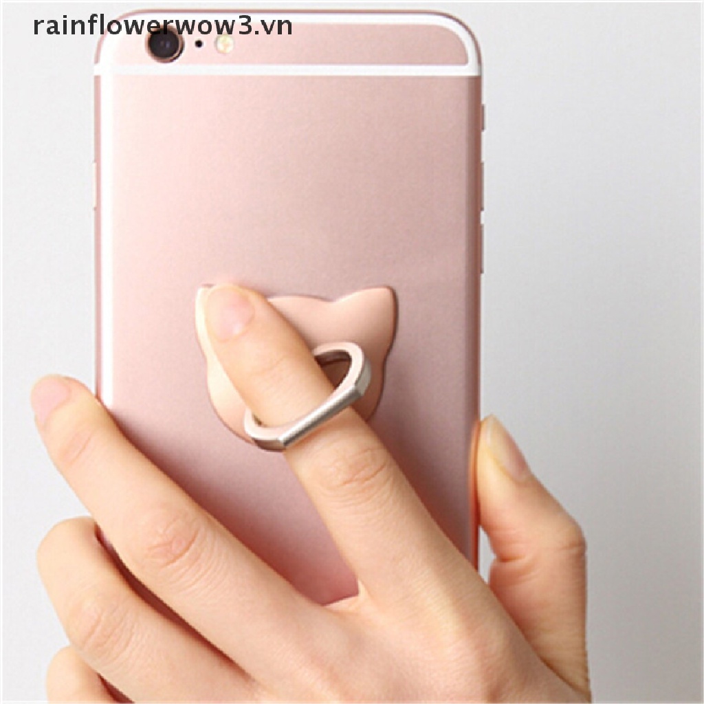 Giá Đỡ Điện Thoại Hình Mèo Xoay 360 Độ Tiện Dụng° Nhẫn Móc Ngón Tay Gắn Điện Thoại Thông Minh Tiện Lợi