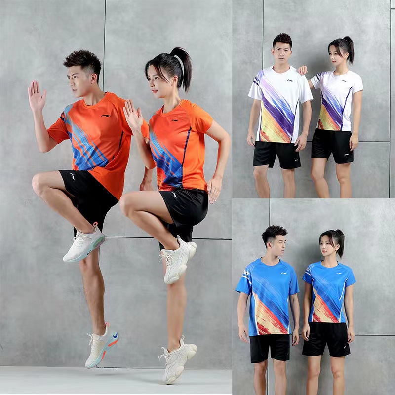 Li Ning 'S Áo Thun Thể Thao Cầu Lông Ngắn Tay Thoáng Khí Nhanh Khô Cho Nam Và Nữ