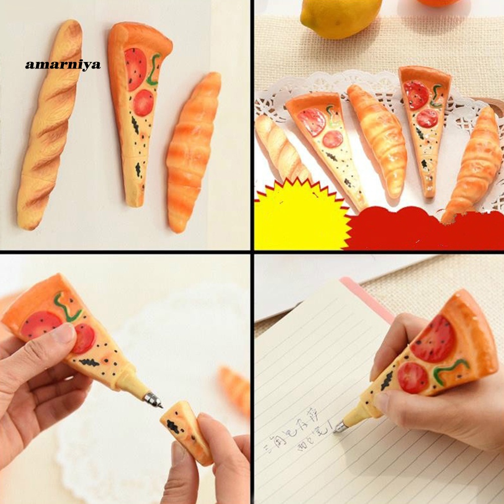 Bút Bi Nam Châm Gắn Tủ Lạnh Hình Bánh Pizza Hot Dog Sáng Tạo