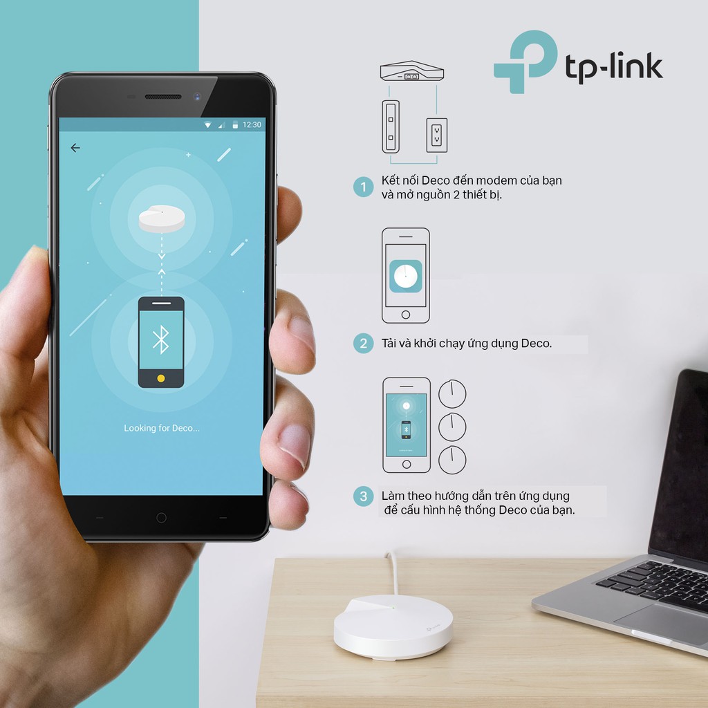 [Hỏa Tốc] Hệ Thống WiFi Mesh TP-Link Deco M5 Chuẩn AC 1300Mbps Dành Cho Gia đình