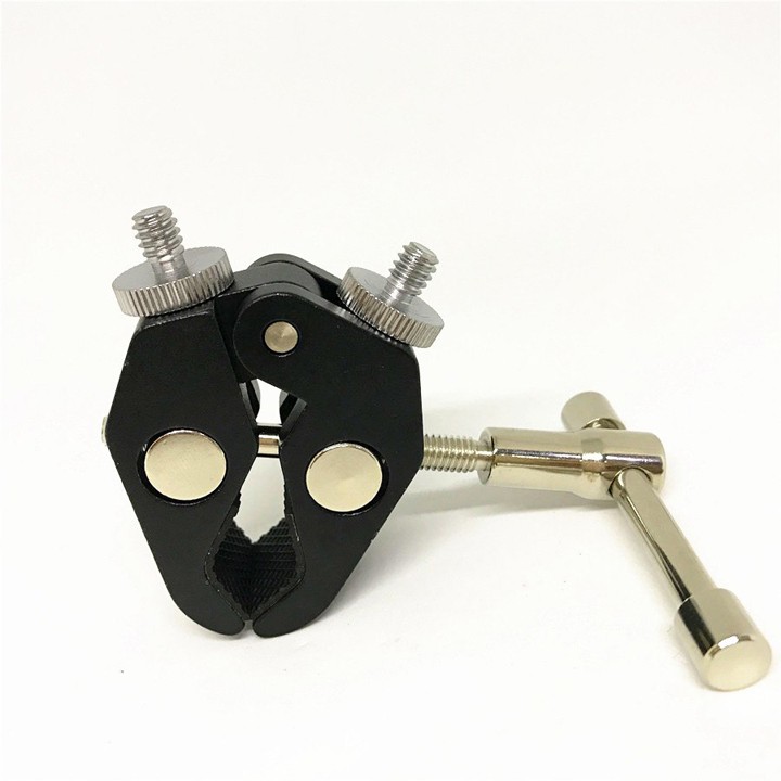 Kẹp ghi đông nhôm CNC và ball head Q29 mini