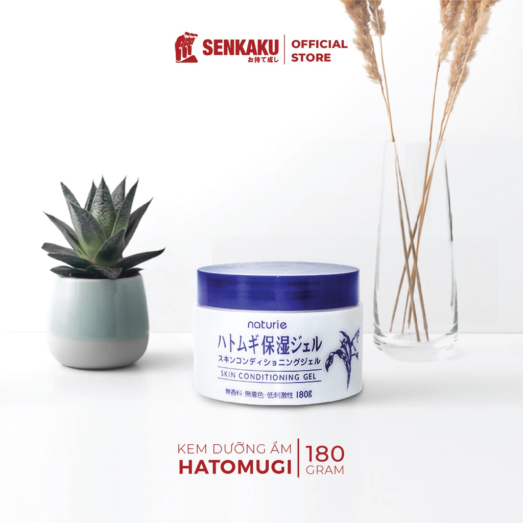 Kem dưỡng ẩm trẻ hoá da Hatomugi Naturie Skin Conditioning 180g Nhật Bản