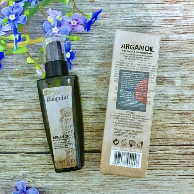 [Dangello Chính hãng] Tinh dầu dưỡng tóc D'angello Argan Oil 60ml - Chính hãng