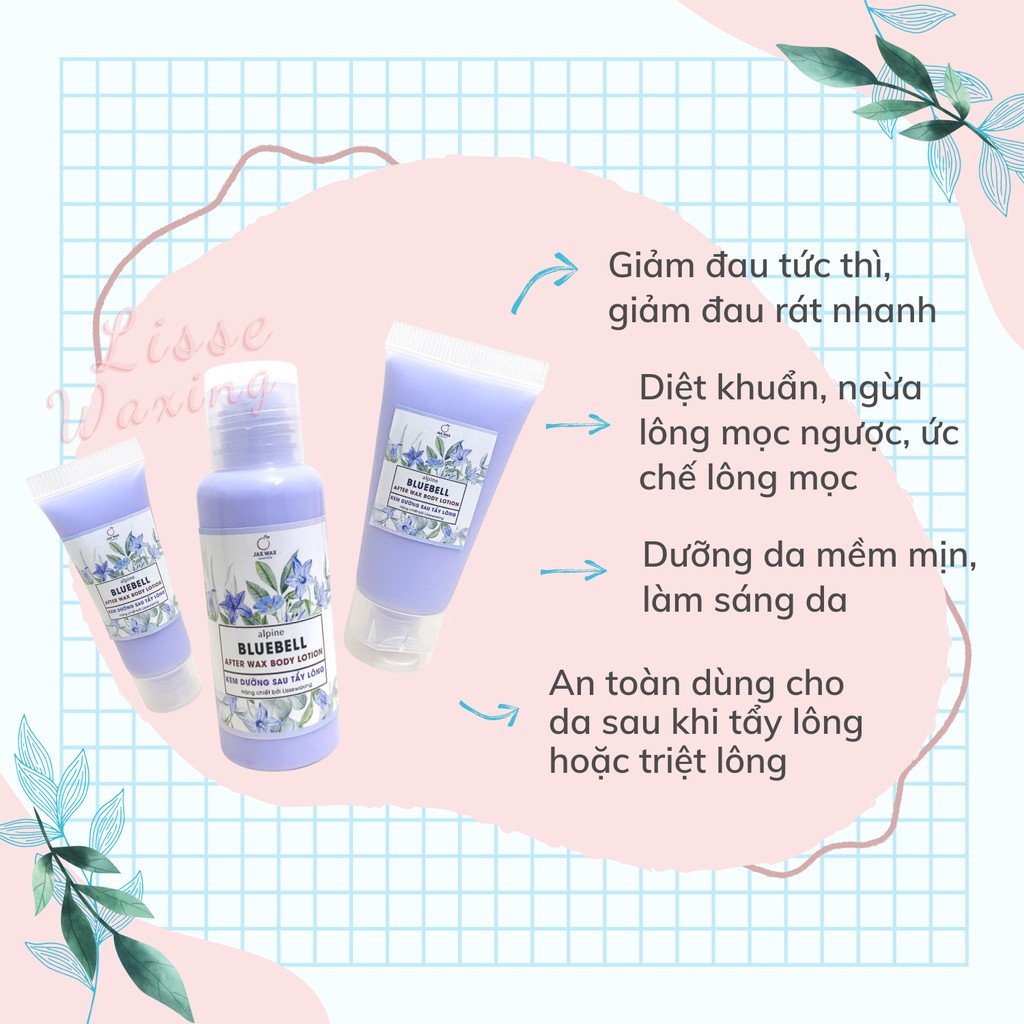 Kem dưỡng làm dịu da sau tẩy lông triệt lông Jax Wax nhập khẩu Úc