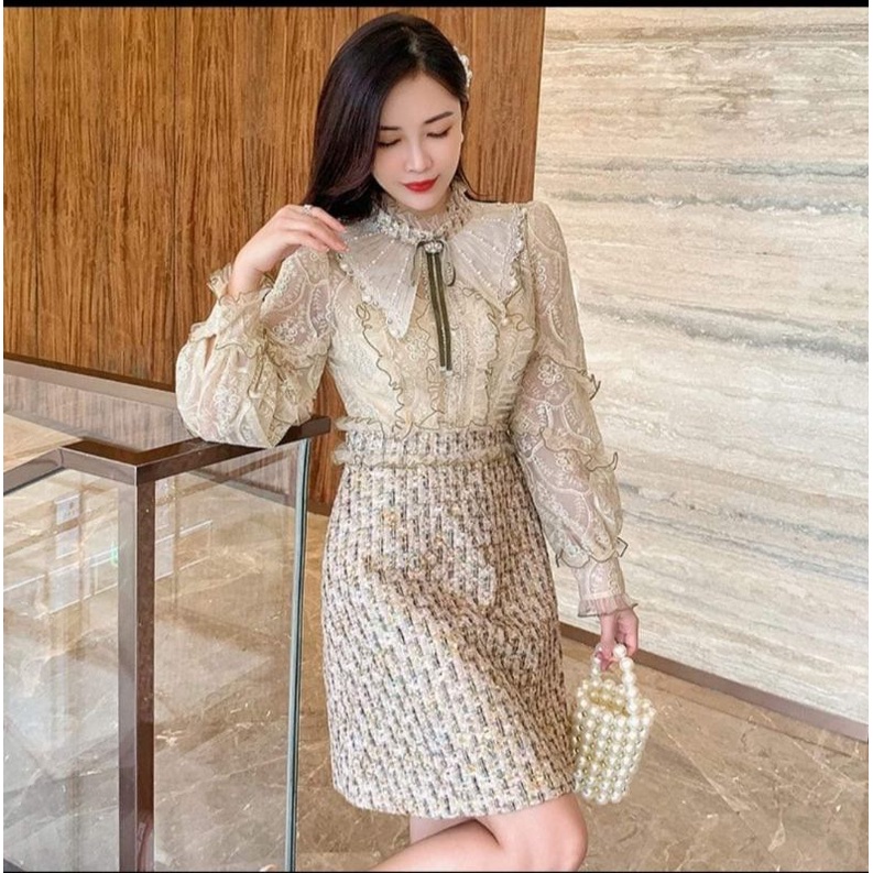 VÁY REN ĐÍNH CƯỜM CAO CẤP