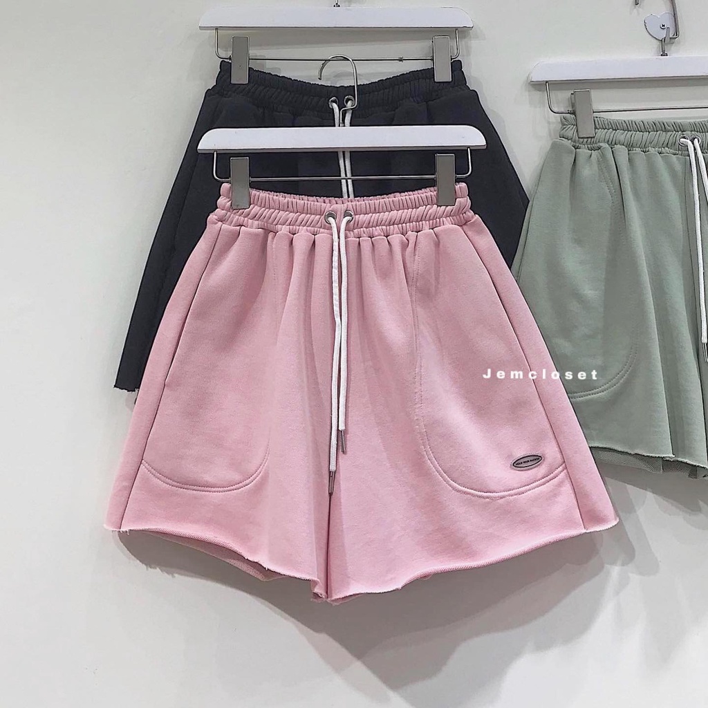 Quần Đùi Nữ Ống Rộng JEM CLOSET Chất Vải Chân Cua Quần Short Nữ Ống Rộng IKIN Eo Co Giãn Có Túi Nhiều Màu Mặc Ở Nhà 2773