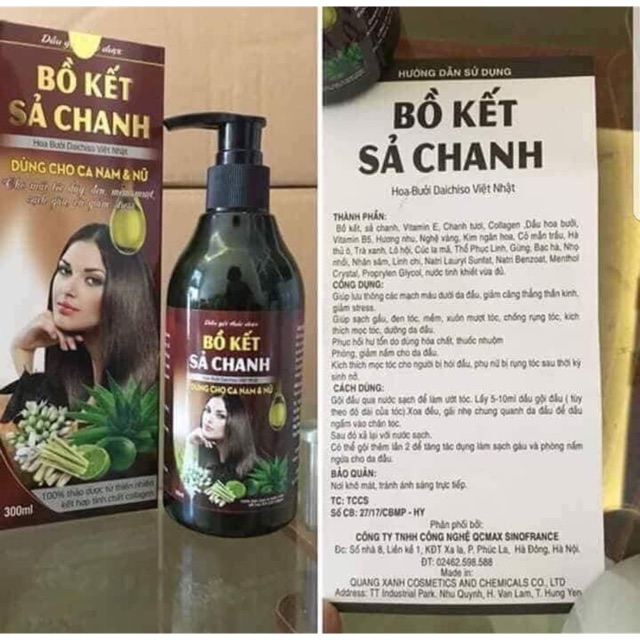 Dầu gội Bồ Kết Sả Chanh