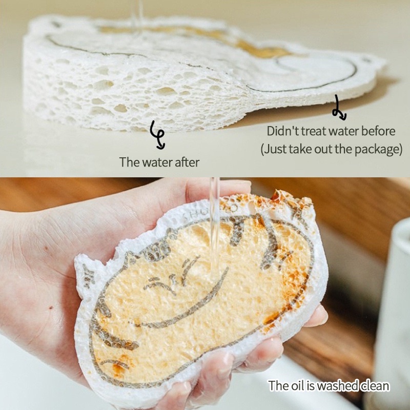 Sỉ 10k- Miếng Bọt Biển Rửa Chén Dễ Thương Có Nút Hít Mạnh