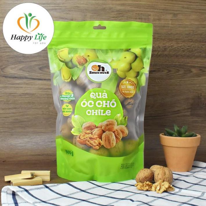 Qủa óc chó chile nguyên vỏ túi 500g - Happy Life for You