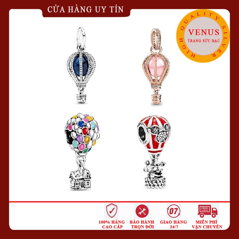[Charm bạc 925 cao cấp] Charm khinh khí cầu đỏ- Mã sản phẩm VENUSKKC
