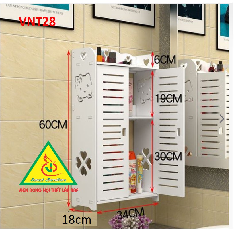 TỦ NHÀ TẮM CHỐNG THẤM NƯỚC VNT28 - NỘI THẤT LẮP RÁP VIENDONG ADV