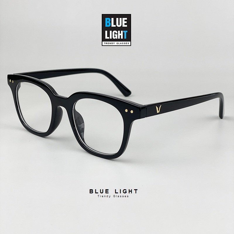Kính Giả Cận Chống Ánh Sáng Xanh, Gọng Kính Cận Nam Nữ V Dáng Nhỏ Khung Dày Không Độ Hàn Quốc - BLUE LIGHT SHOP