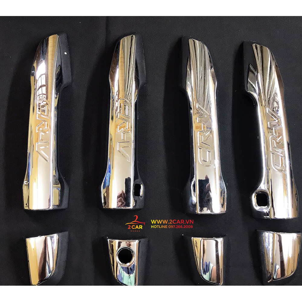 Ốp tay nắm, hõm cửa xe Honda CRV 2018- 2019 2020 2021 2022 mạ crom cao cấp