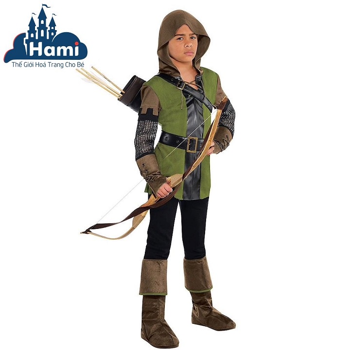 HM0621 Áo Hóa Trang Nhân Vật Thợ Săn Robin Hood Cho Bé Trai