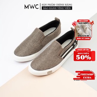 Giày Slipon nam chất liệu vải mũi tròn MWC NASL- 6053