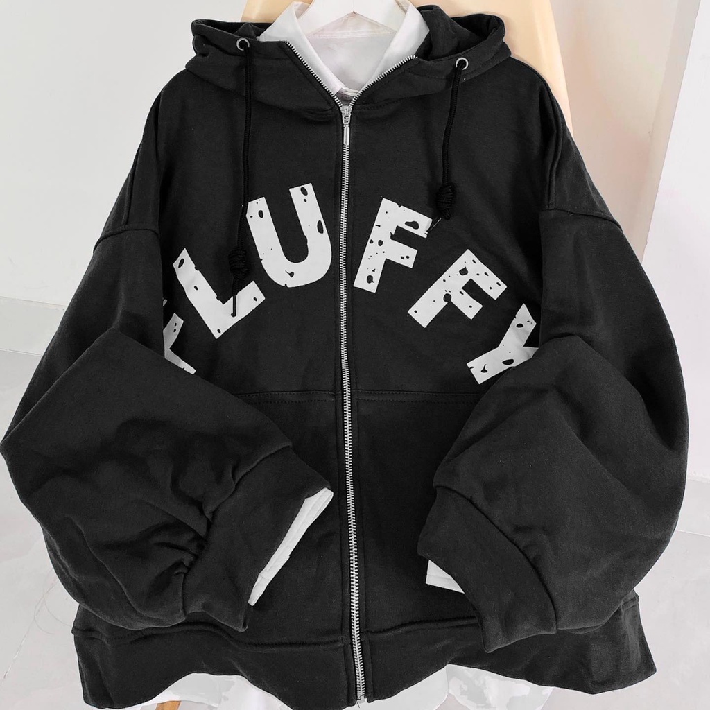 Áo khoác tay dài chữ fluffy | BigBuy360 - bigbuy360.vn