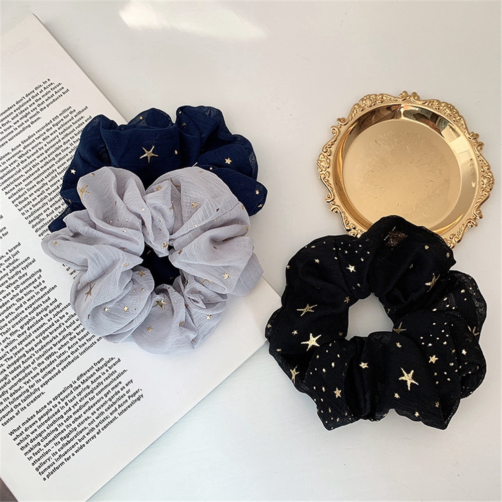Dây Buộc Tóc Co Dãn Họa Tiết Ánh Sao Xinh Xắn Cho Nữ