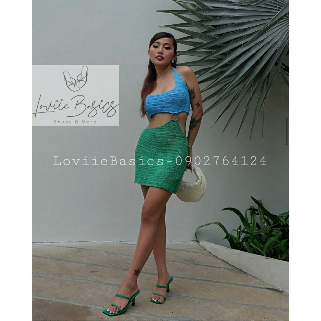 DÉP CAO GÓT LOVIIE BASICS 7 PHÂN - GUỐC NỮ XỎ NGÓN QUAI KẸP MẢNH MŨI VUÔNG GÓT NHỌN D200720 D220142