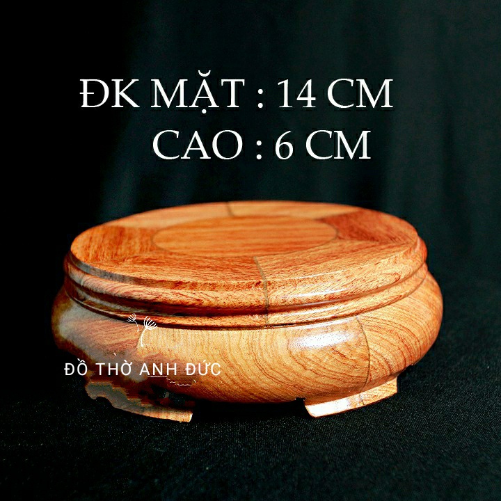 Đế tròn kê tượng bát nhang lư hương đồ cúng gỗ Hương