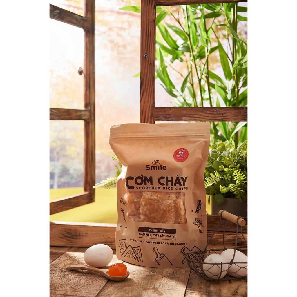 Cơm cháy chà bông trứng muối 250Gr, cơm cháy vệ sinh nhà làm - SmilePlanty