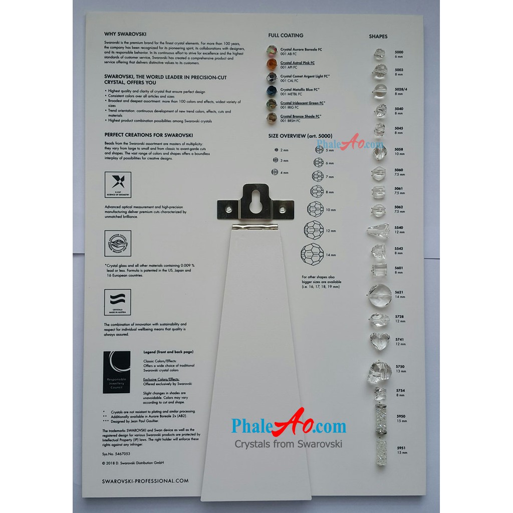 10v Pha lê Áo Swarovski hạt nón 3,4,5,6mm 001AB 5328 lấp lánh sắc cầu vồng - PhaleAo