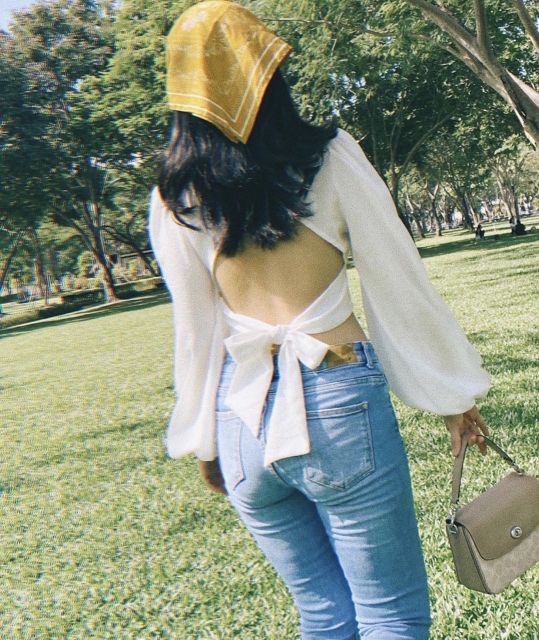 ÁO CROPTOP TAY BỒNG NƠ LƯNG🌵🌵