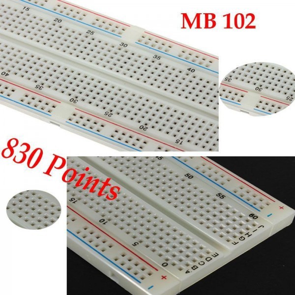 Breadboard MB-102 830 Lỗ 165x55x10mm (Board test, cắm linh kiện )