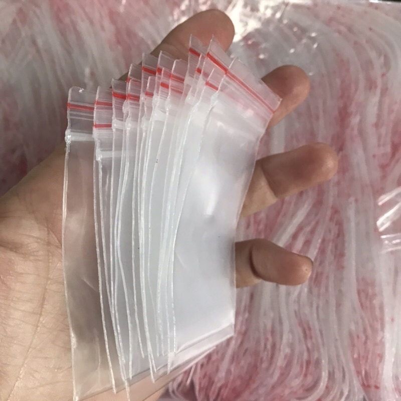 100gram túi zip khoá miệng viền đỏ