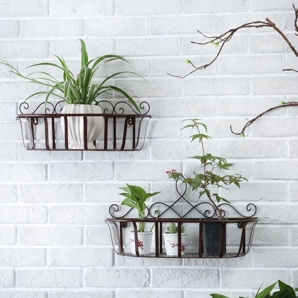 Giá Sắt Treo Chậu Cây Gắn Tường Trang Trí Phong Cách