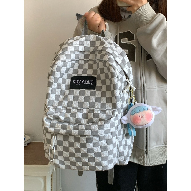 Ba Lô hàn quốc Đi Học thời trang ulzzang Nylon túi đi học chống nước túi canvas nữ balo nhiều ngăn