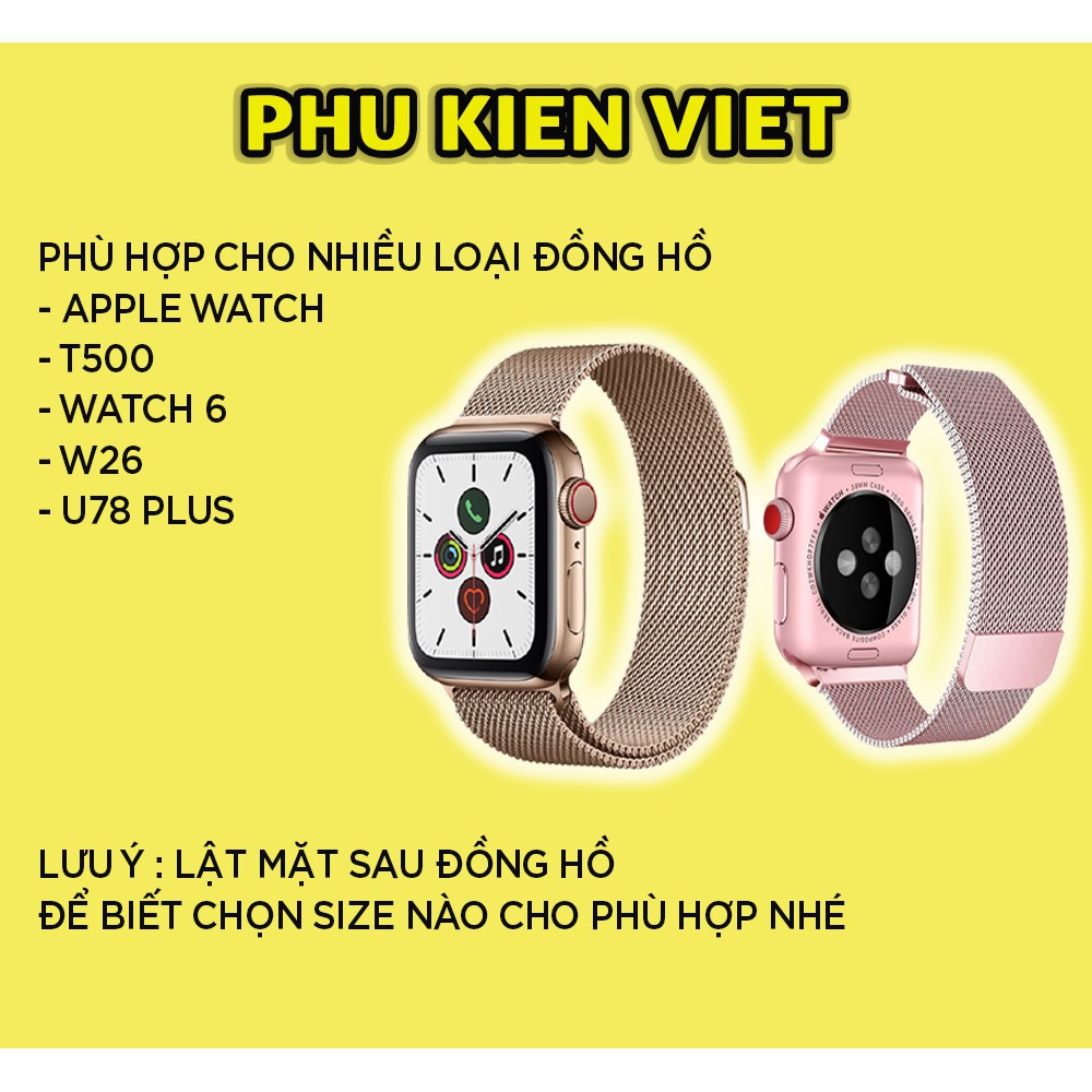 Dây Apple Watch kim loại không gỉ thép milan khóa nam châm đồng hồ thông minh iWatch Series 6/5/4/3/2/1/SE - ORIO