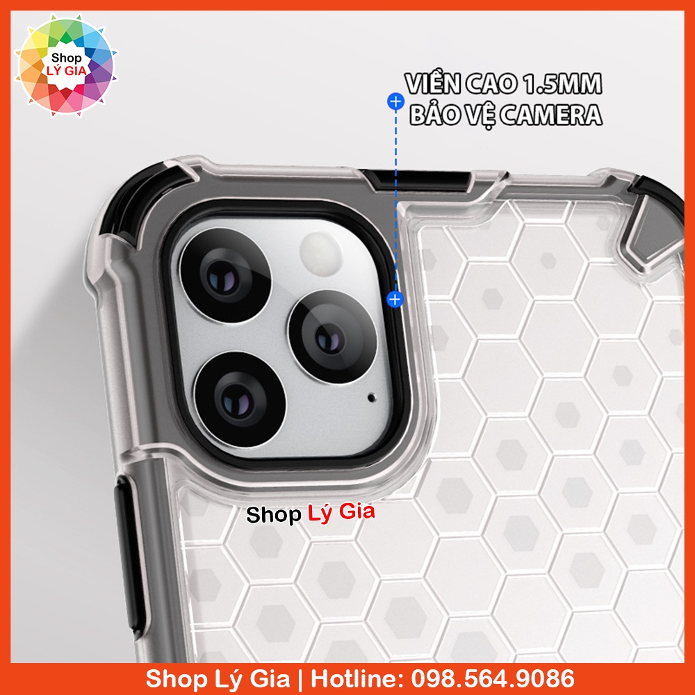Ốp lưng chống sốc tổ ong độc đáo cho iPhone 14 Pro Max /14 Plus / 13 / 12 /11 / X / XR / XS Max / 8 / 7/ 6