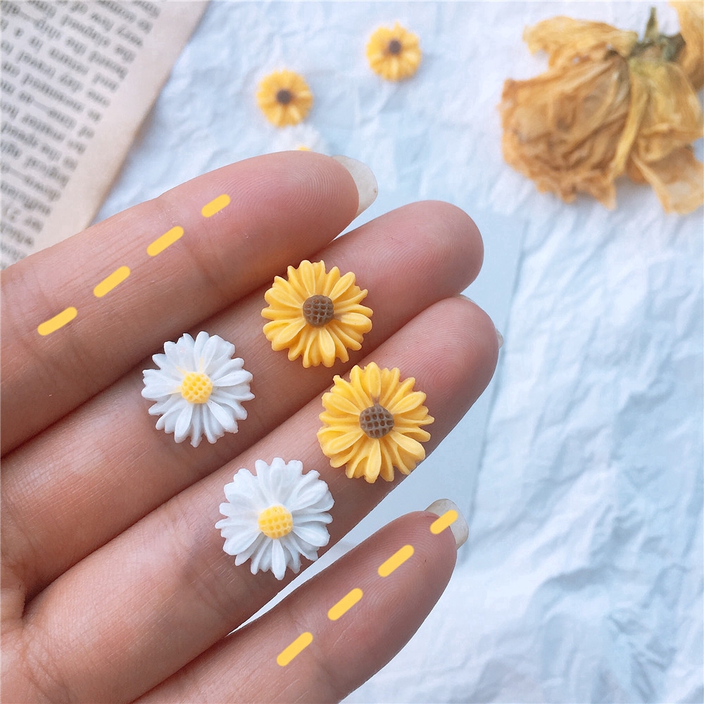 Bông tai hình hoa mini kim bạc 925 phong cách Hàn Quốc xinh xắn cho nữ