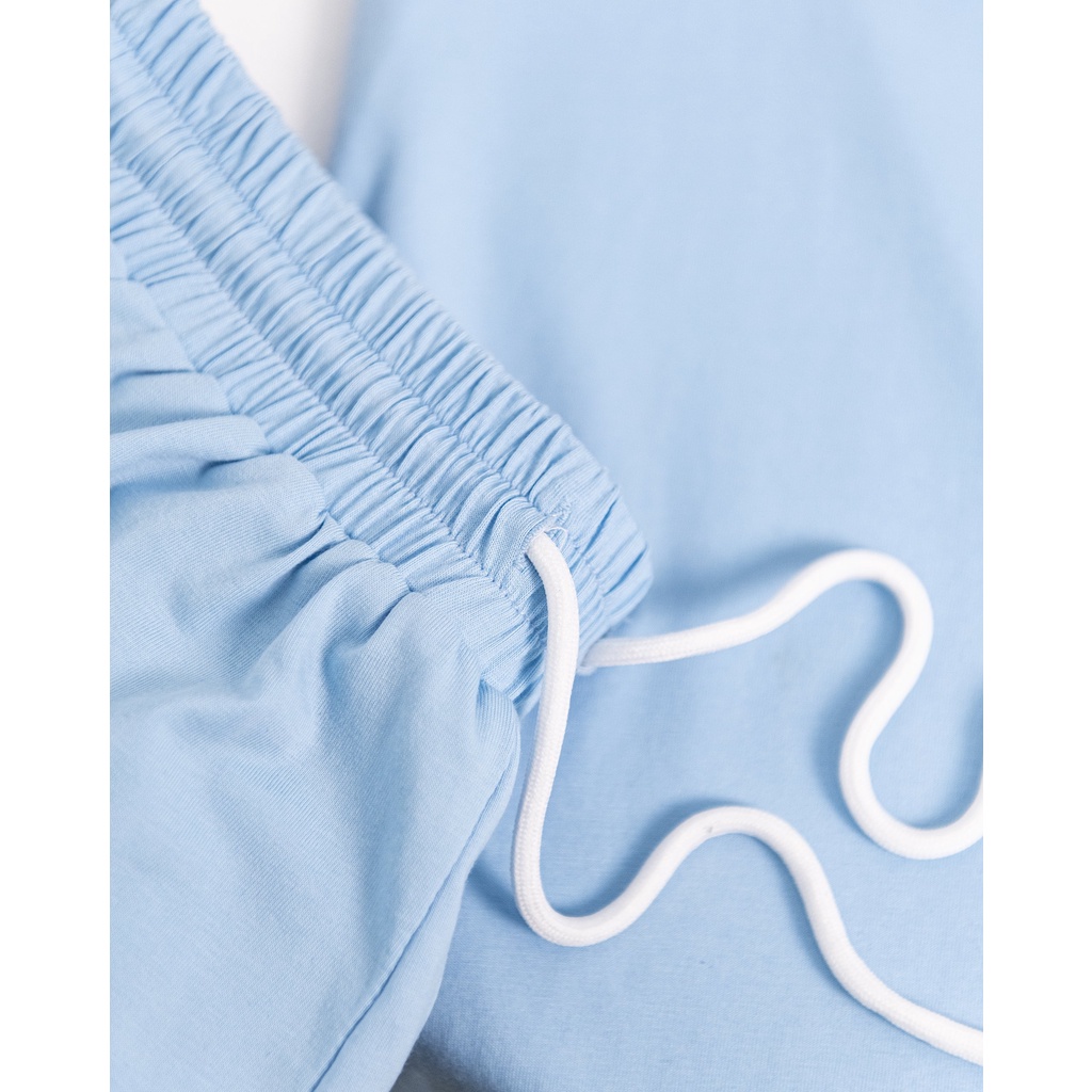 Đồ bộ mặc nhà chất liệu cotton 100%, áo thun kèm quần kiểu dáng hàn quốc NLB00110-SS