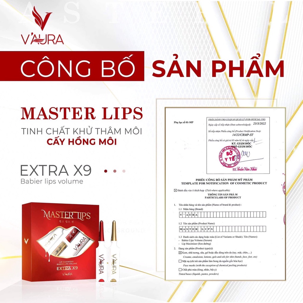 [Tặng xịt mọc tóc bưởi] Cấy Môi Vaura Babier Lips Volume Dưỡng Môi Hồng Tự Nhiên Giúp Môi Luôn Hồng Hào