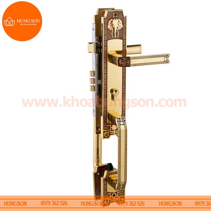 KHÓA TAY NẮM ĐẠI SẢNH ĐỒNG THAU HUY HOÀNG HC 8528