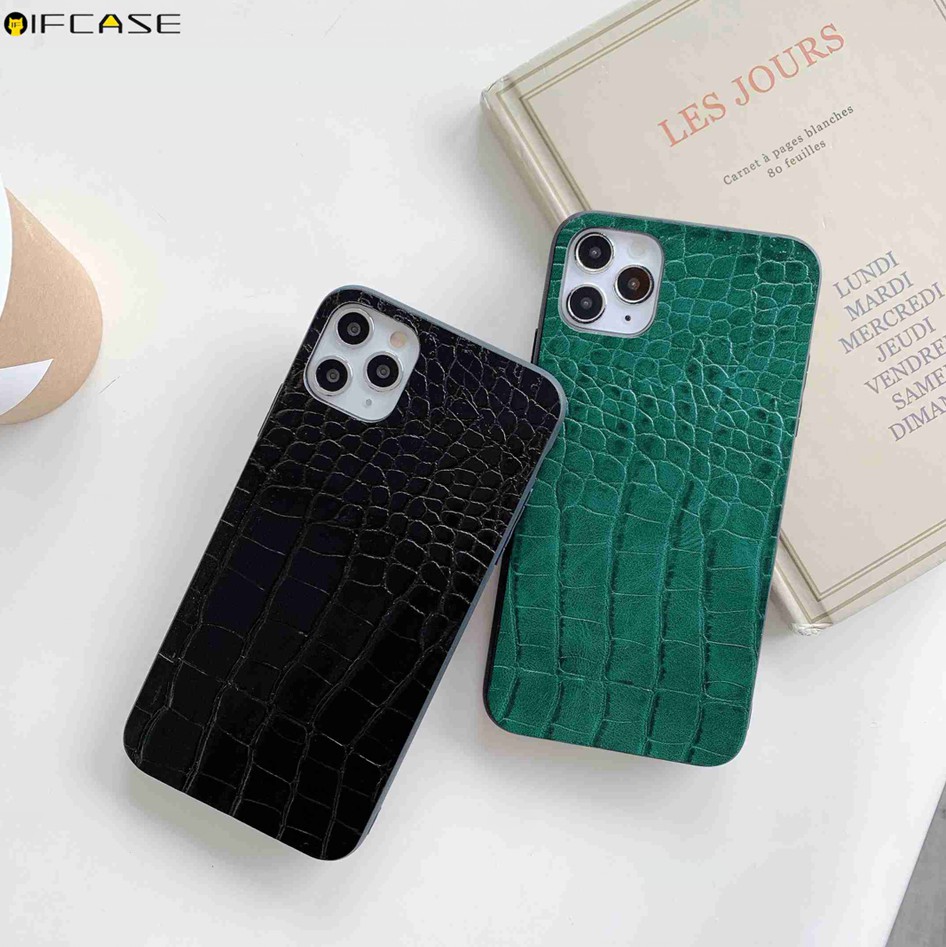 Samsung Galaxy A9 A8 A8+ A7 A6 A6+ A5 J8 J6 J6+ J4 J4+ Plus 2018 J7 Pro 2017 J2 Grand Prime A40 Note 10 Lite 9 Phone Case Crocodile Pattern Business Simple Leather Casing Case Cover