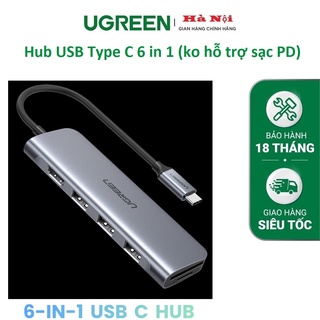 70410 bộ chuyển đổi, hub usb typec sang 3 usb 3.0, hdmi 4k30hz, đọc thẻ sd, tf hãng ugreen