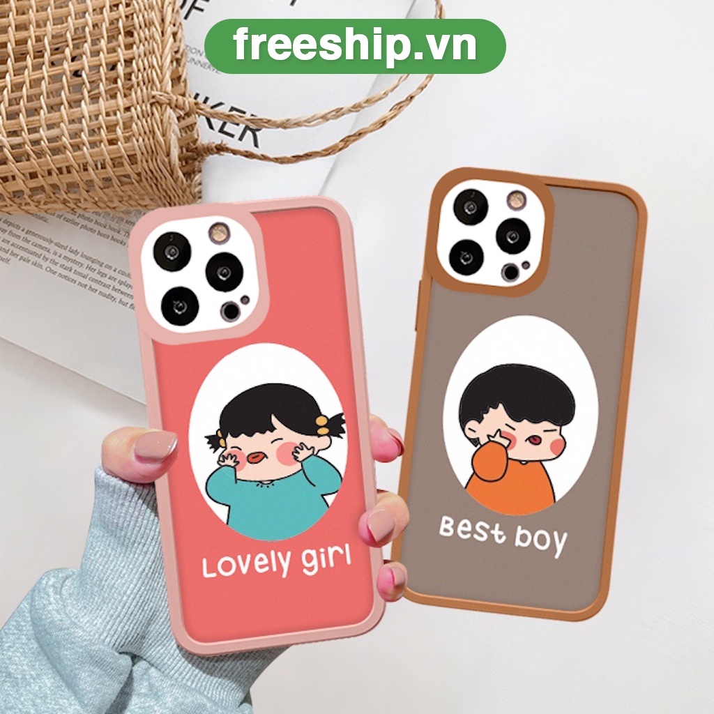 Ốp lưng iphone cạnh vuông lỗ camera couple lovely 6splus/7/7plus/8/8plus/x/xr/xs/11/12/13/pro/max/plus/promax