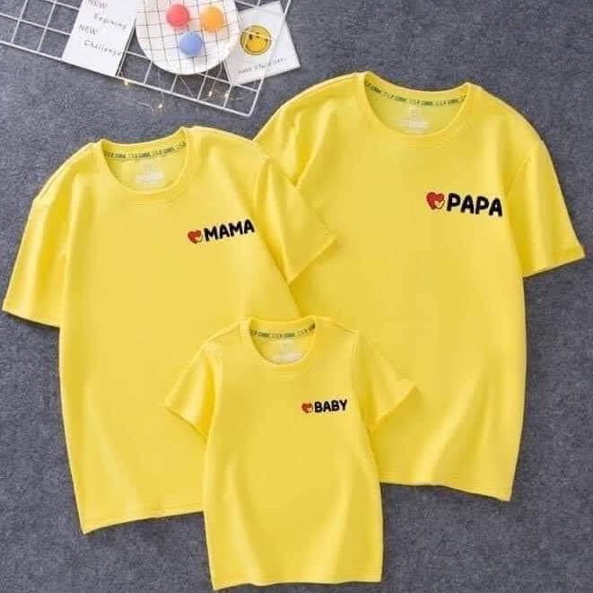 Áo gia đình , Đồ đi biển  chất liệu thun cotton loại 1 đủ size từ 8 đến 90kg .