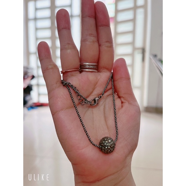 Dây bi đen tròn 2hand