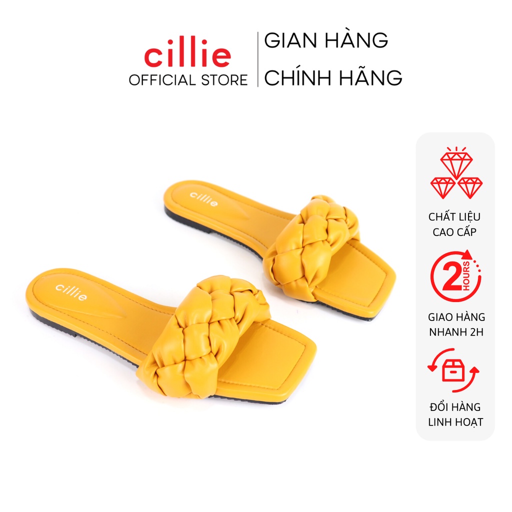 Dép nữ quai bính đế bệt thời trang năng động êm mềm đi chơi dạo phố Cillie