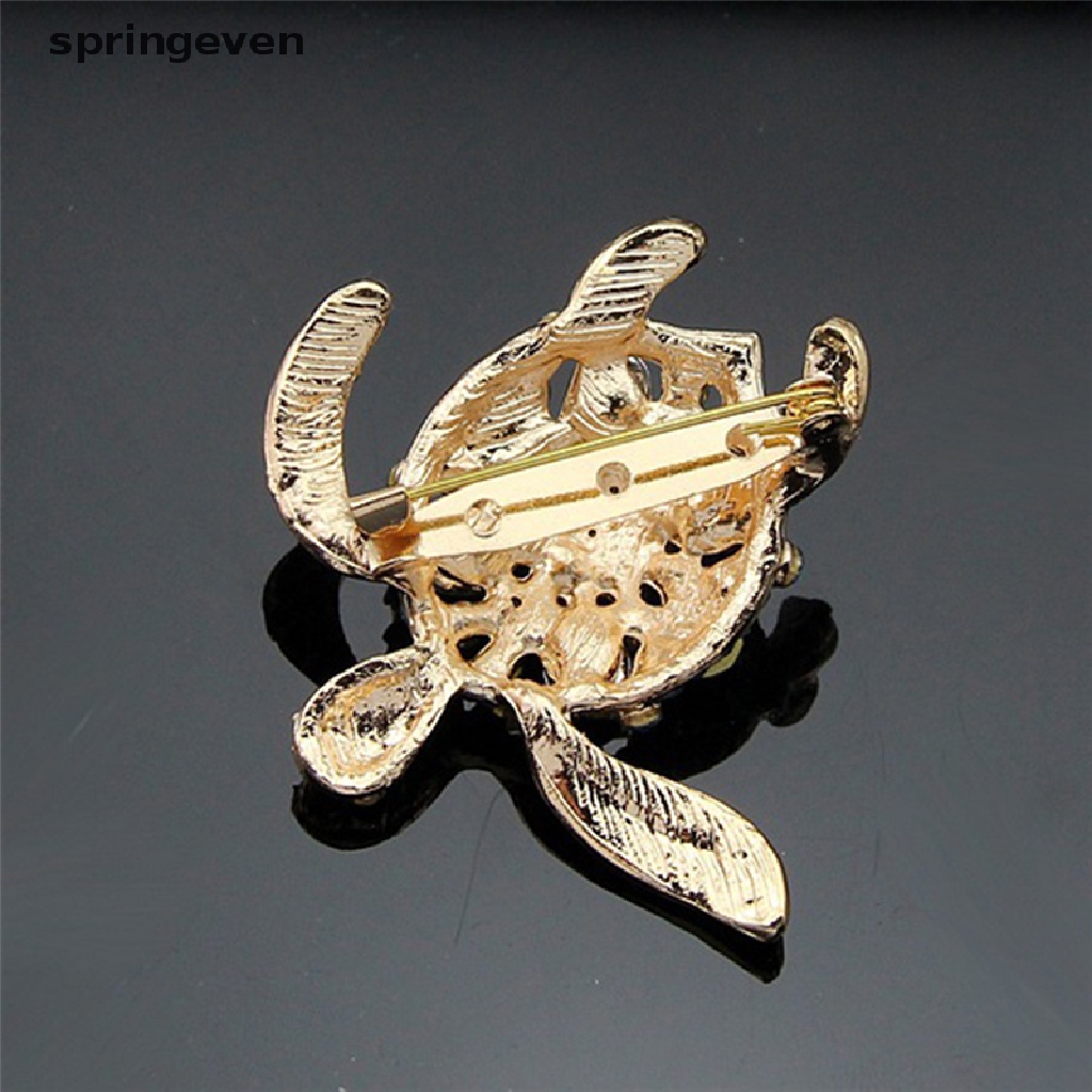 Ghim Cài Áo Hình Chú Rùa Đính Đá Pha Lê Xanh Dương Thời Trang