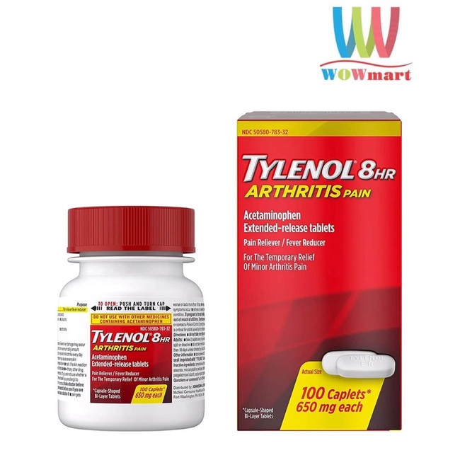 hộp TylêNôl_100 viên 650mg