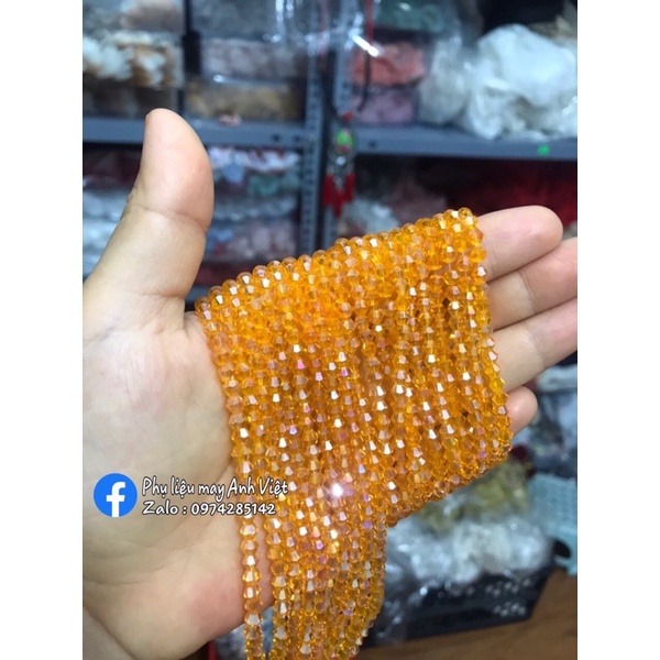 Đá pha lê cao cấp đính kết áo, váy, làm vòng đồ handmade size 4mm
