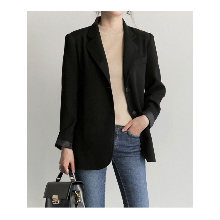 Áo khoác blazer màu đen thời trang nữ Hàn Quốc