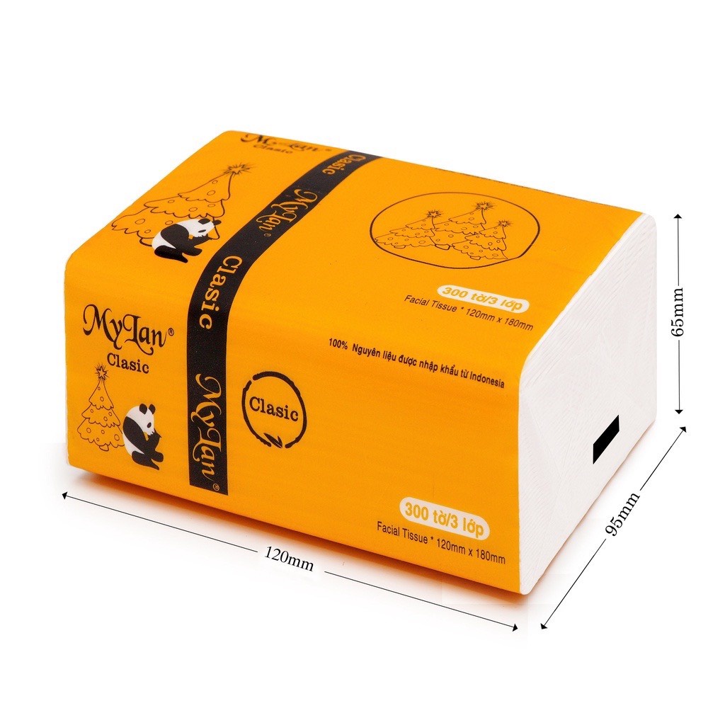 [HOẢ TỐC] Thùng giấy ăn gấu trúc, thùng giấy ăn rút 30 gói cao cấp Mylan - HTpaper